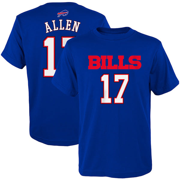 Josh Allen Buffalo Bills Outerstuff Youth Mainliner Name & Number T-Shirt - Royal Medium