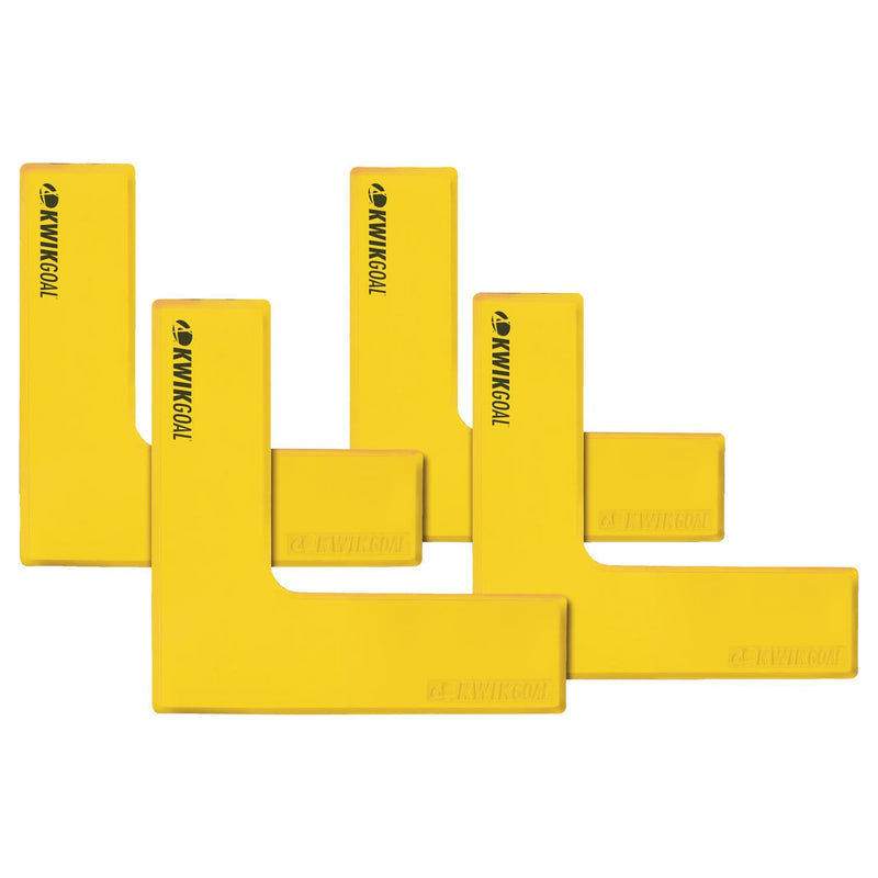Open Box Kwik Goal Flat Corner Markers - Yellow - lauxsportinggoods