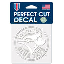 Wincraft Toronto Blue Jays Perfect Cut White Decal - 4 x 4 inch - lauxsportinggoods