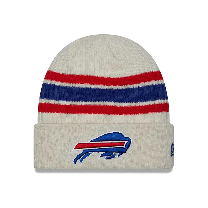 New Era Men's Buffalo Bills Knit Vintage E3 Hat - White - lauxsportinggoods