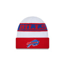 New Era Men's Buffalo Bills Knit NFLSL 23 Hat - White/Red/Royal - lauxsportinggoods