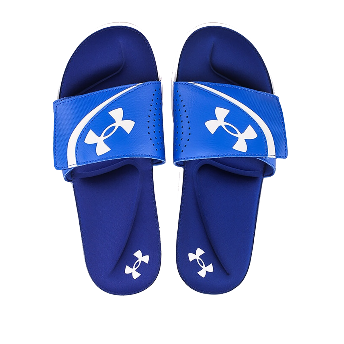 Blue under armour slides sales