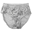 Pizzazz 1100M Youth Cheer Brief-Silver-Large - lauxsportinggoods
