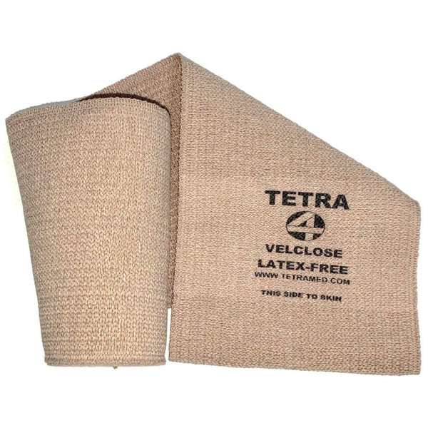 Tetra Elastic Bandage w/Clips 2" x 5Yd (Stretched Length) Latex-Free - 1piece - lauxsportinggoods