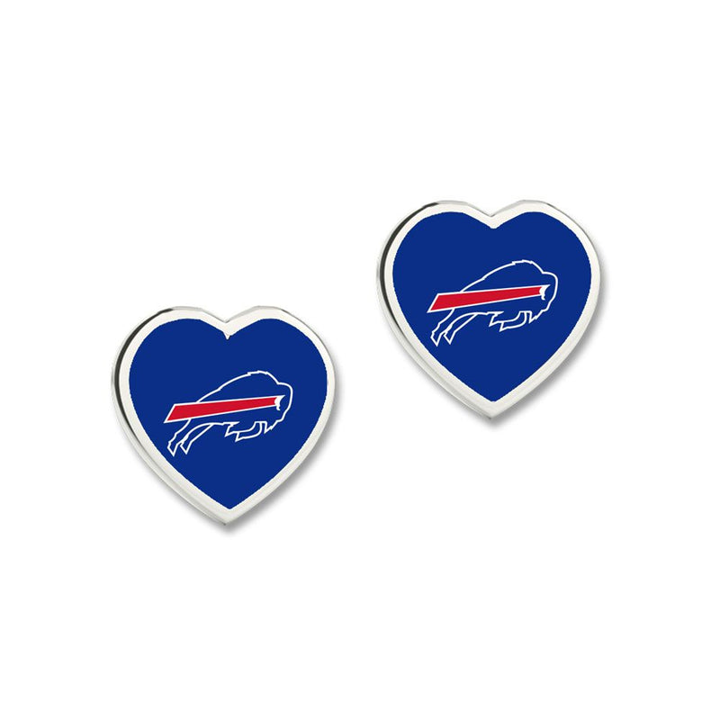 Wincraft Buffalo Bills Heart Post Earrings w/ 3D Heart - Pair - lauxsportinggoods