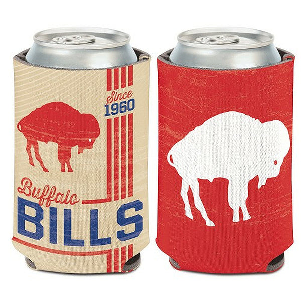 Buffalo Bills 12 oz Classic Vintage Red Can Cooler Holder - lauxsportinggoods