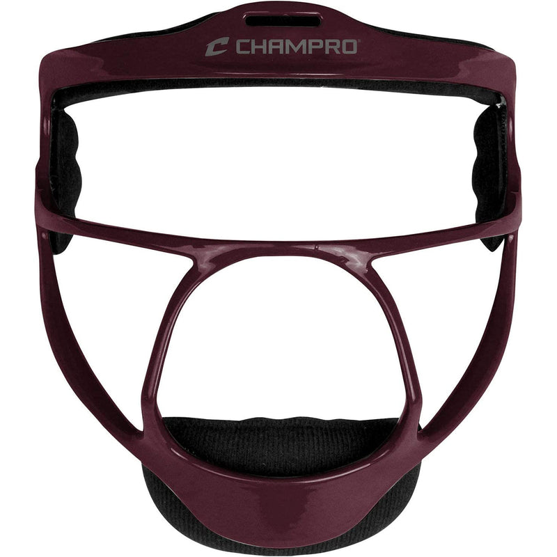 Open Box Champro Pro-Elite Grill Facemask-MAROON BODY-ADULT - lauxsportinggoods