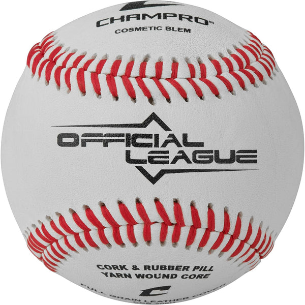 Champro Official League Baseball Full Grain Leather Cover Cosmetic Blem - lauxsportinggoods