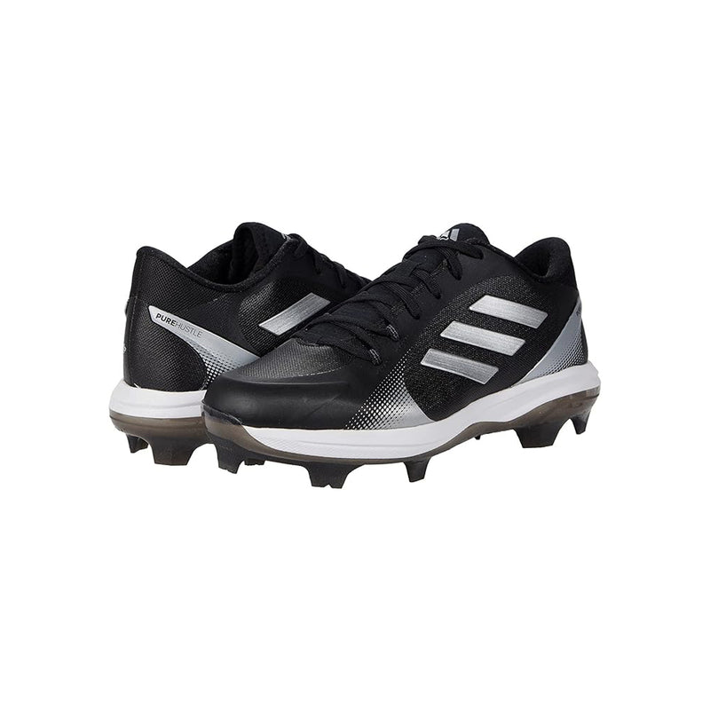 Adidas PureHustle2 TPU Ladies Softball Cleats - Black/Silver - lauxsportinggoods