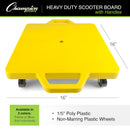 Champion Sports - Heavy-Duty Poly Plastic Scooter With Handle - 16 Inch - Blue - lauxsportinggoods