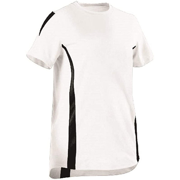 Alleson Athletic Women's Fast-Pitch Crew Neck Jersey - White/Black - lauxsportinggoods
