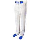 Open Box Martin Sports - Pro Style Baseball Piped Pant - Youth - L - White/Royal - lauxsportinggoods