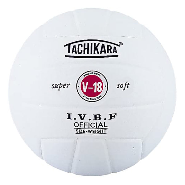 Tachikara V18 White Leather Recreational Volleyball - lauxsportinggoods