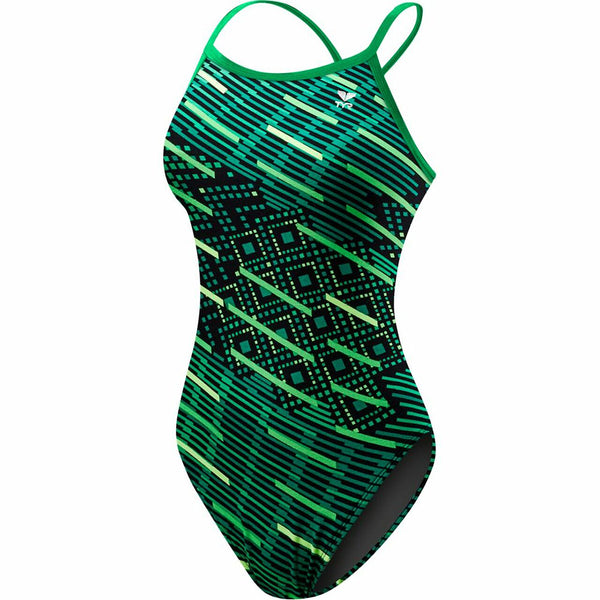 TYR Women's Zyex Diamondfit Swimsuit-Green-Size 28 - lauxsportinggoods