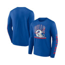 Fanatics Men's Buffalo Bills Fundamentals Cotton Helmet Platform Crew Neck L/S Tee - lauxsportinggoods