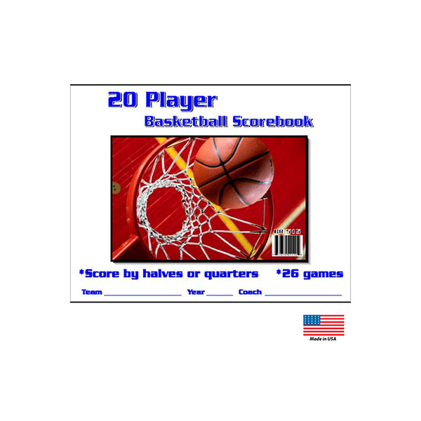 Blazer 20 Player/26 Game Basketball Scorebook - lauxsportinggoods