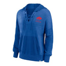 Fanatics Women's Buffalo Bills Heritage Snow Wash French Terry Lace-Up Hoodie - lauxsportinggoods