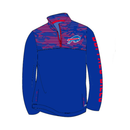 Zubaz Men's Buffalo Bills Hidden Lines Print 1/4 Zip Hoody- Team Color - lauxsportinggoods