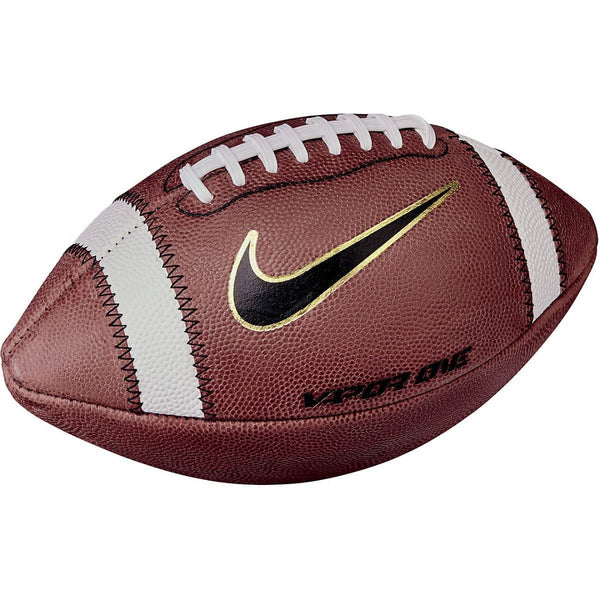 Nike Vapor One 2.0 Football - 9 Official Size - Brown/White/Metallic Gold/Black - lauxsportinggoods