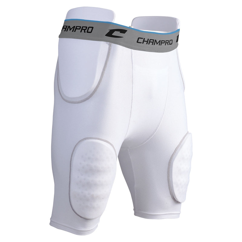 Champro Youth Formation 5-Pad Integrated Girdle - White/Grey - lauxsportinggoods
