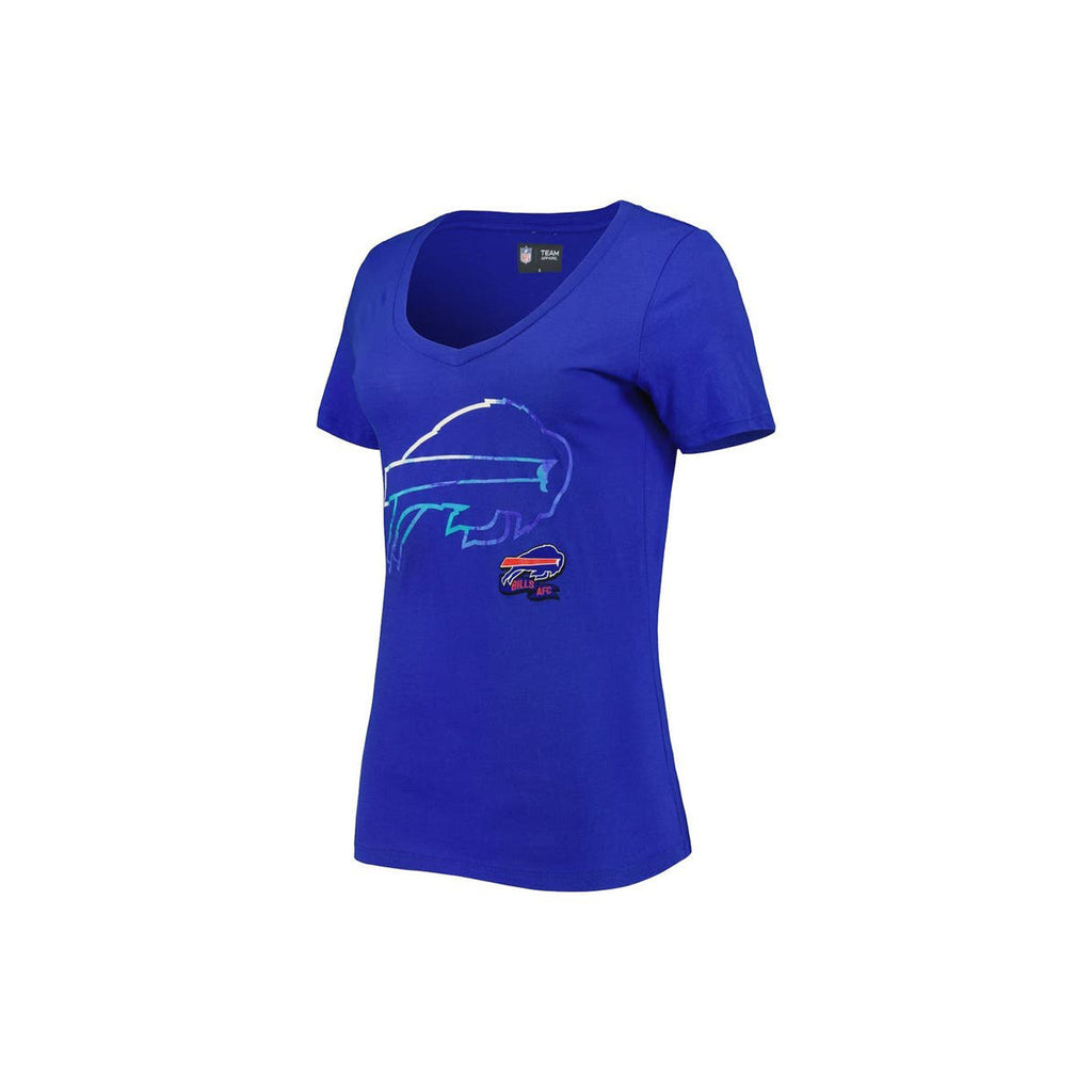 Women's New Era Royal Buffalo Bills Tie Front Scoop Neck T-Shirt