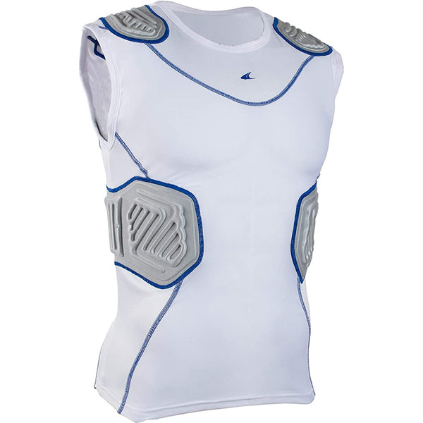 Used Champro Bull Rush Compression Shirt-WHITE BODY, GREY INSET-L-YOUTH - lauxsportinggoods