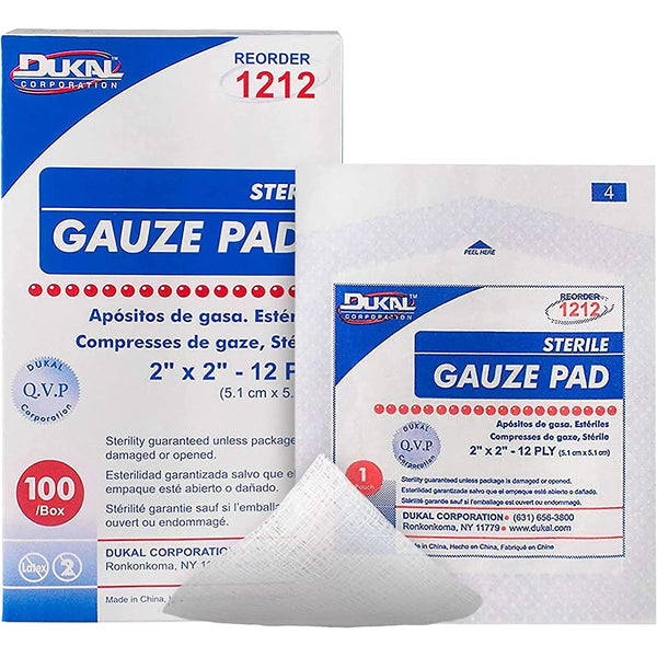 Sterile Gauze Pads - 2" x 2" - 12 ply - lauxsportinggoods