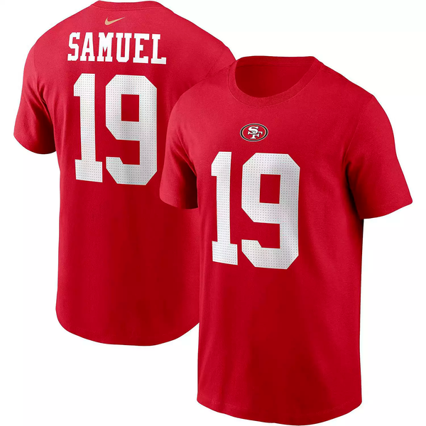 Fanatics Nike Men's San Francisco 49ers Deebo Samuel Player T-Shirt - Red - lauxsportinggoods