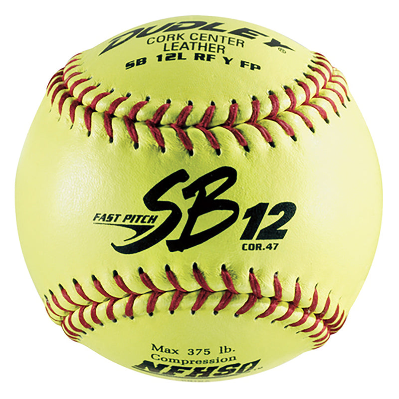 Dudley Sb 12L NFHS Fastpitch Leather Softball - lauxsportinggoods