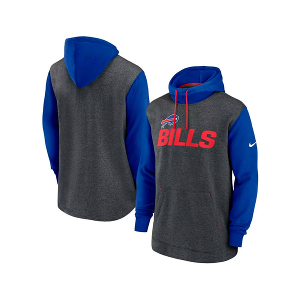 Nike Men's NFL Buffalo Bills Legacy Fleece Hoodie - Charcoal/Royal/Red - lauxsportinggoods