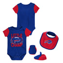 Outerstuff Bills 3 Piece Bodysuit Set w / Bib And Booties - 24 Month - lauxsportinggoods