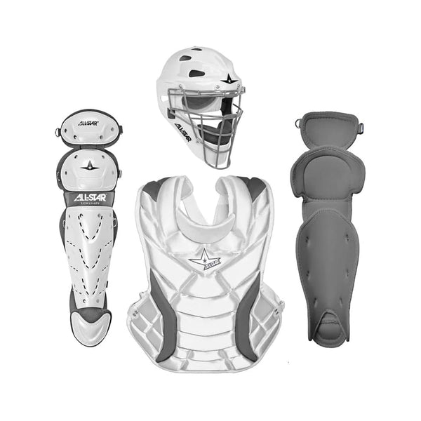 Open Box All-Star Player Series Fastpitch Catching Kit 13.5" - White/Grey - lauxsportinggoods