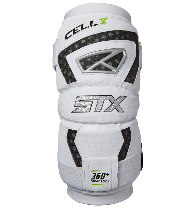 STX Lacrosse Cell V Arm Pad-L-White - lauxsportinggoods