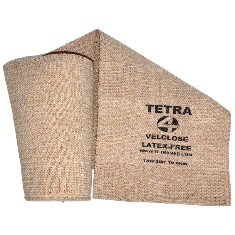 Tetra Elastic Bandage w/Clips 6" x 5Yd (Stretched Length) Latex-Free - lauxsportinggoods