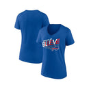 Fanatics Women's Buffalo Bills Fundamentals Cotton Back Home Again V-Neck S/S Tee - lauxsportinggoods