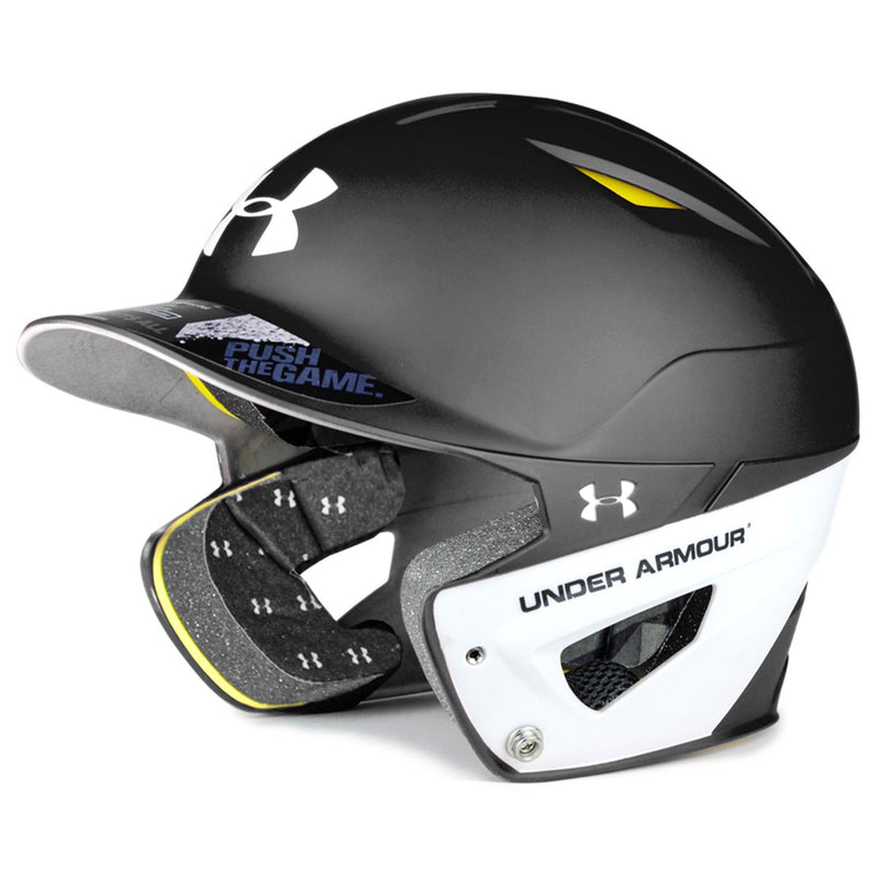 Used Under Armour Converge Matte Two Tone Batting Helmet-Adult-Black - lauxsportinggoods