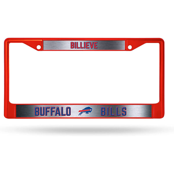 Rico - NFL Buffalo Bills Premium Anodized Chrome Plated License Plate Frame - lauxsportinggoods