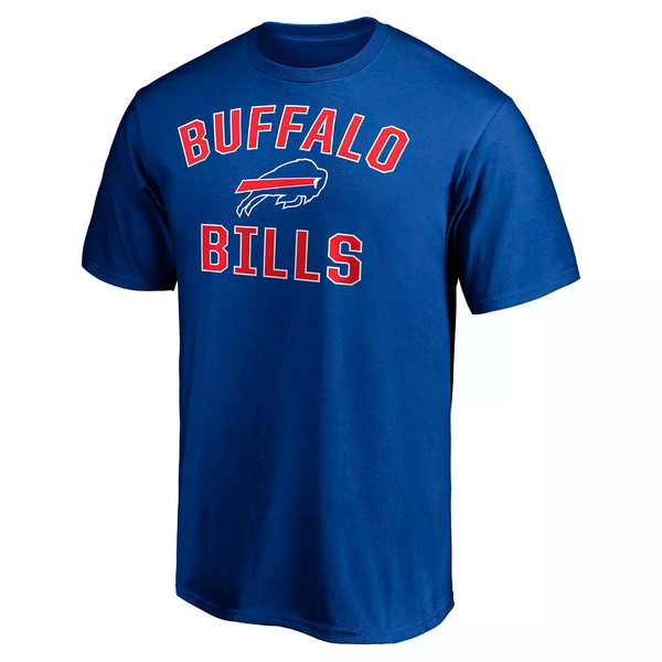 Fanatics Men's Buffalo Bills Evergreen Cotton Victory Arch S/S Tee - Deep Royal - lauxsportinggoods
