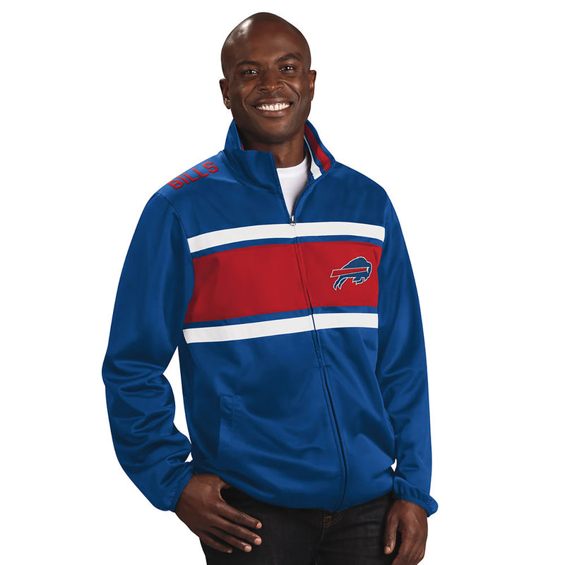 G-III Men's NFL Buffalo Bills Full-Zip Knit Jacket - Royal - lauxsportinggoods