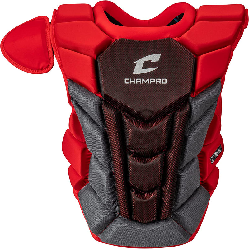 Open Box Champro Optimus Pro Plus Chest Protector Intermediate 15.5 Length-Scarlet - lauxsportinggoods