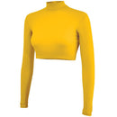 Long Sleeve Cheerleading Turtleneck Crop Top - lauxsportinggoods