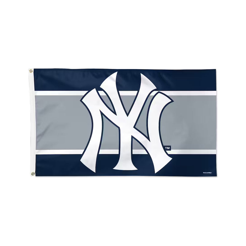 WinCraft New York Yankees Horizontal Stripe Deluxe Single-Sided Flag - 3' x 5' - lauxsportinggoods