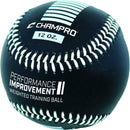 Open Box Champro Weighted Training Baseballs-BLACK BODY-12 oz. Clam Shell - lauxsportinggoods