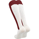 Open Box TCK Sports Premium Baseball/Softball Stirrup Socks-Medium-Maroon/White - Set Of 3 - lauxsportinggoods