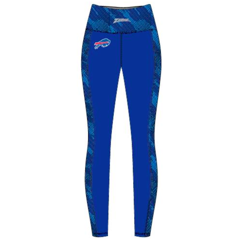 Zubaz Women's Buffalo Bills Hidden Lines Print Elvated Legging - Team Color - lauxsportinggoods
