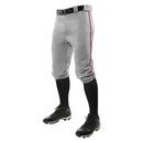 Used Champro Men's Standard Triple Crown Knicker with Pipe Adult-Large-Grey-Scarlet Pipe - lauxsportinggoods