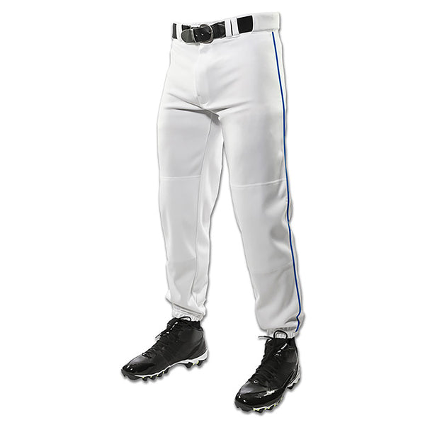 Used Champro Boys' Traditional Fit Triple Crown Classic Youth Baseball Pants Youth-X-Small-White-Royal Pipe - lauxsportinggoods