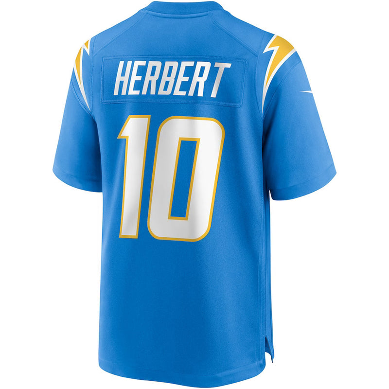 Fanatics Nike Men's NFL Los Angeles Chargers Justin Herbert S/S Game Jersey - Italy Blue - lauxsportinggoods