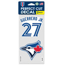 Wincraft Toronto Blue Jays Perfect & Vladimir Guerrero Jr. Cut Decal - Set of 2 - 4 x 4 inch - lauxsportinggoods