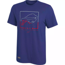 Outerstuff Men's Buffalo Bills Clutch Short Sleeve Poly Dri-Tek Tee - Royal - lauxsportinggoods